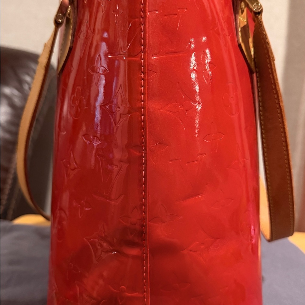 Louis Vuitton Vernis Large Tote Red Patent Monogram Rare Discontinued LV Bag - Picture 3 of 16